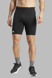 thumbnail: Zwarte heren adidas Performance Adizero sportshort van polyester met slim fit, regular waist en logo dessin
