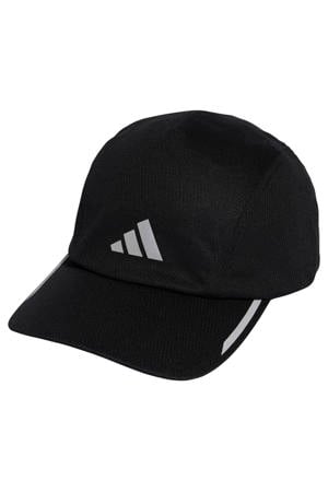 heren sportpet pet Mesh 4 panel zwart