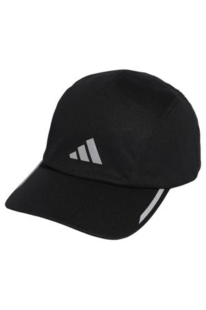 heren sportpet pet Mesh 4 panel zwart