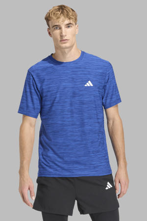 sportshirt blauw melange