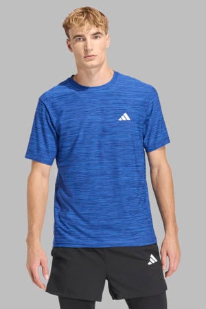 sportshirt blauw melange
