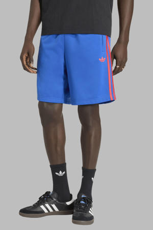 regular gestreepte sweatshort blauw