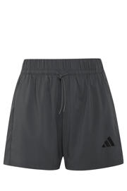 thumbnail: Grijze jongens en meisjes adidas Sportswear unior short van polyester met elastische tailleband met koord