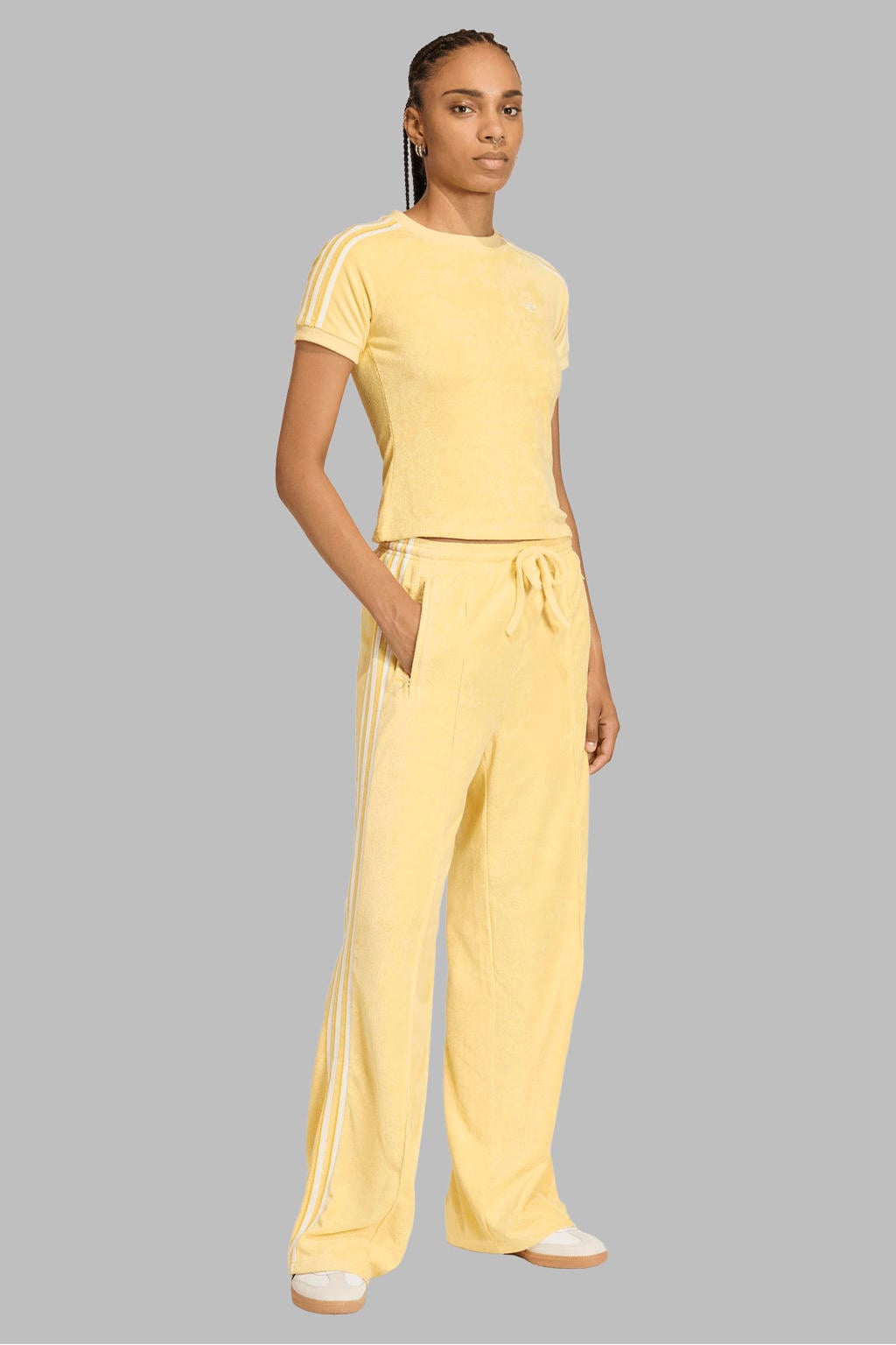 adidas Originals Terry Towel joggingbroek geel/wit