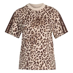 T-shirt beige/bruin panterprint