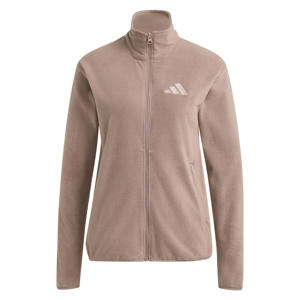 fleece outdoor vest met logo - bruin