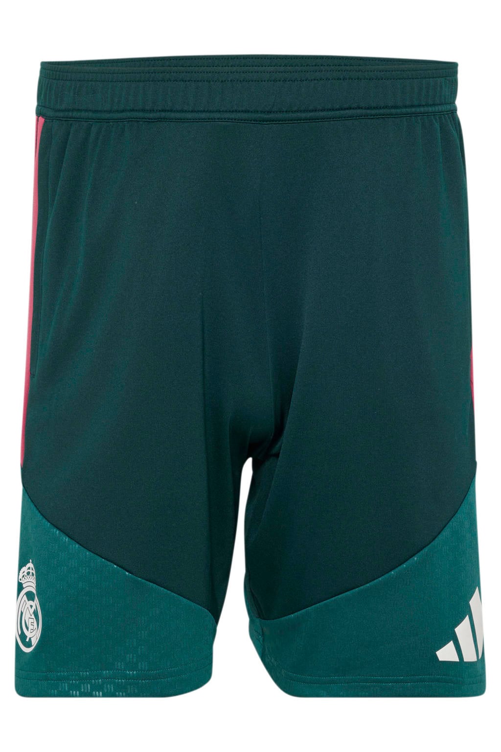 Groen en rode heren adidas Performance Senior Real Madrid voetbalshort Training van polyester met regular fit en logo dessin