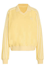 thumbnail: adidas Originals Terry Towel polo met lange mouwen geel/wit