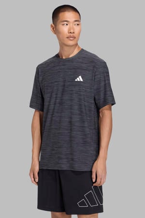 sportshirt zwart melange