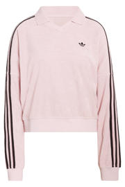thumbnail: adidas Originals Terry Towel polo met lange mouwen roze/bruin