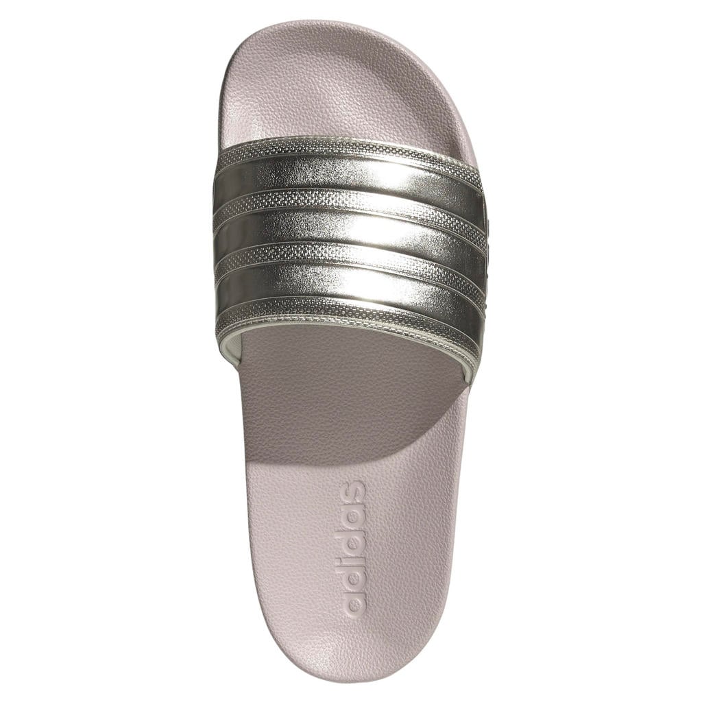 Lila en zilverkleurige unisex adidas Sportswear Adilette Shower badslippers van rubber