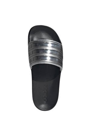 Adilette Shower badslippers zilver/zwart