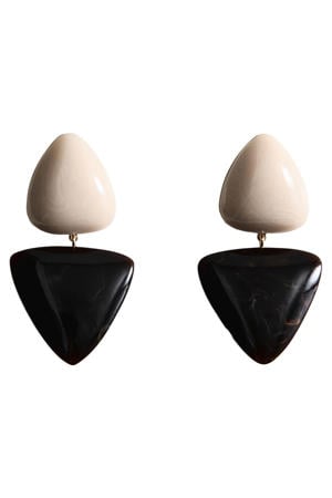 oorbellen zwart/ecru