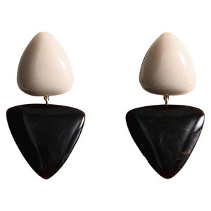 oorbellen zwart/ecru
