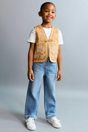 straight leg jeans medium blue denim