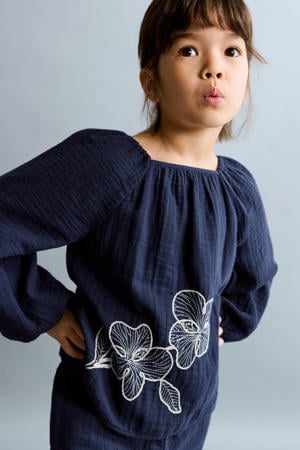 blousetop donkerblauw