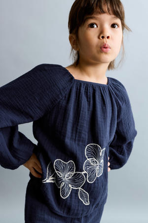 blousetop donkerblauw