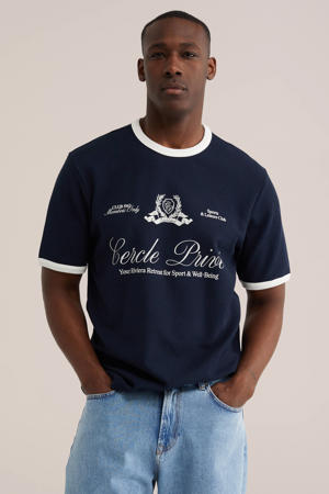 regular T-shirt donkerblauw