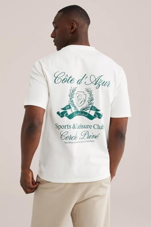 relaxed T-shirt met backprint ecru