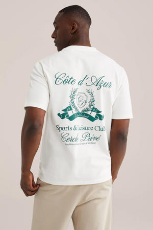 relaxed T-shirt met backprint ecru