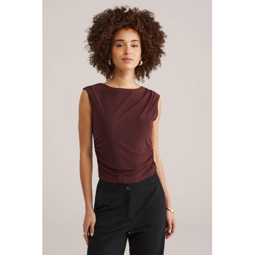 WE Fashion top donkerrood afbeelding