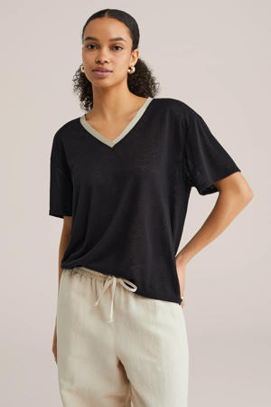 T-shirt zwart met lurex