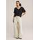 WE Fashion T-shirt zwart met lurex