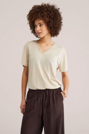 T-shirt zand met glitter