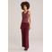 WE Fashion top donkerrood met glitter