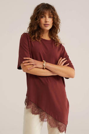 T-shirt donkerrood