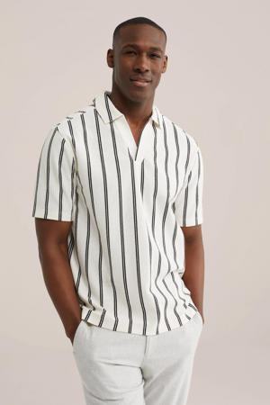 regular gestreept casual overhemd wit