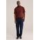 WE Fashion regular polo gebreid donkerrood