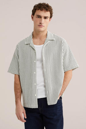 regular casual overhemd gebreid groen