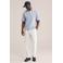 WE Fashion boxy polo fijn gebreid lichtblauw