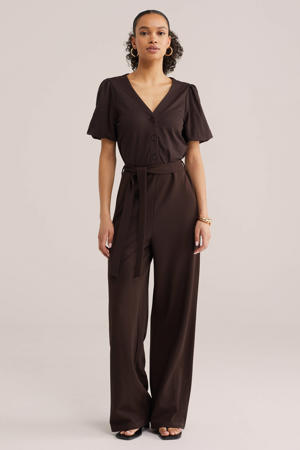 jumpsuit donkerbruin