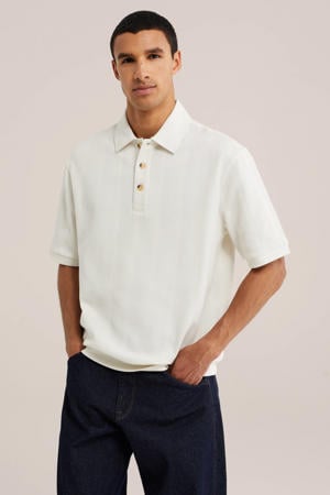 boxy gebreide polo - ivoor