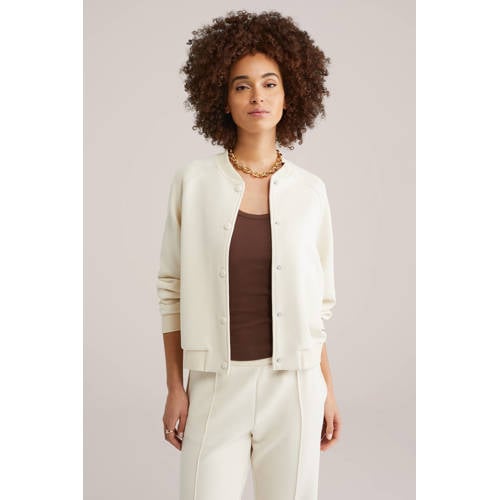 WE Fashion bomberjack ecru afbeelding