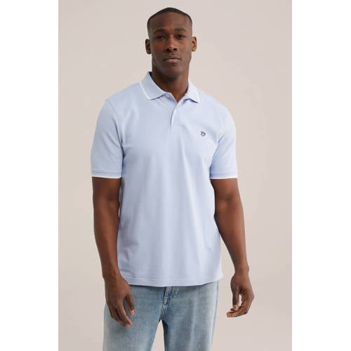 WE Fashion regular polo lichtblauw afbeelding