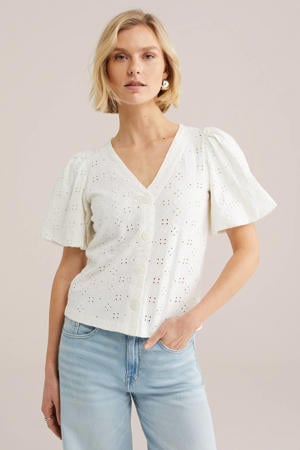 blouse ecru broderie