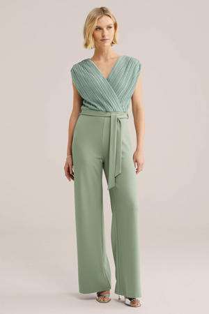 Straight jumpsuit lichtgroen