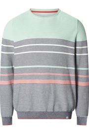 thumbnail: Babista katoenen relaxed fit gestreepte trui Plus Size - groen
