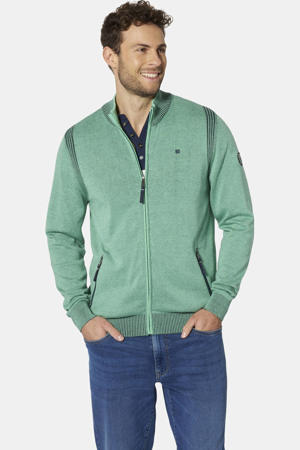katoenen gebreid vest Plus Size - mintgroen