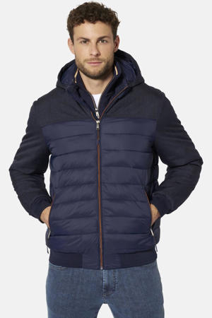 gewatteerde jas Plus Size - donkerblauw