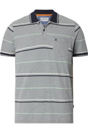 thumbnail: Babista regular fit gestreepte polo Plus Size - grijs