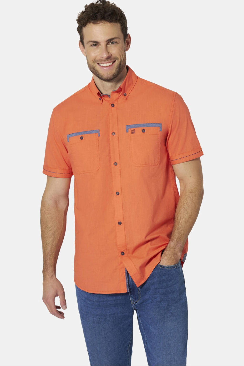 Babista regular fit overhemd Plus Size - oranje