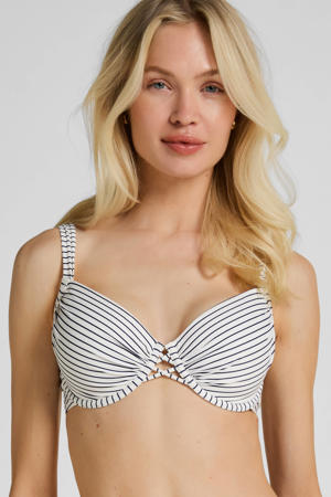 voorgevormde beugel bikinitop Stripes wit