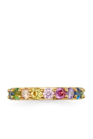 ring Be Kind met strass goudkleurig