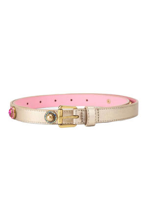 leren riem Octavia goudkleurig