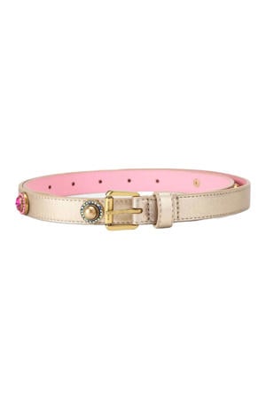 leren riem Octavia goudkleurig