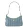 Kurt Geiger denim schoudertas Fabric Kurt Mini met strass blauw